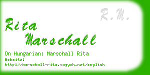 rita marschall business card